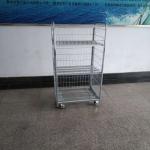 Galvanized Custom Display Racks Logistics Trolley Adjustable Wire Shelf