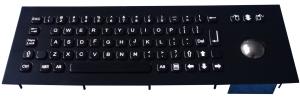 Best Panel Mount 69 Keys Trackball Black Metal Keyboard with Linux , Unix , Mac OSX wholesale