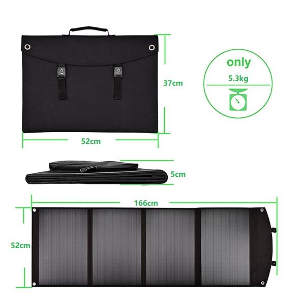 100W 220W 300W Foldable Solar Panel Camping Hiking Solar Panel For Laptop