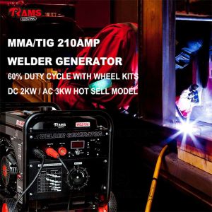 Best 190FE Gasoline Powered Welder Generator 210A PMG Permanent Magnet wholesale
