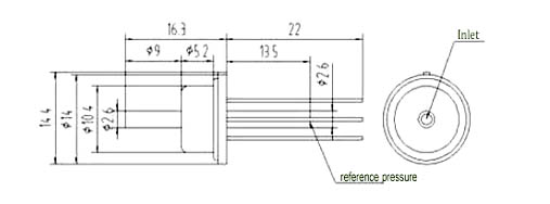 150%F.S. Pressure Sensor Cell , Long Term Stability Pressure Detector Sensor Core