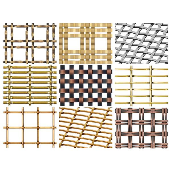Antique Copper Decorative Wire Mesh Grilles Ss Panels For Screen Rustproof