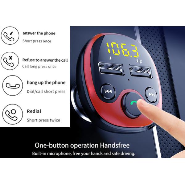 HFP HSP Bluetooth Car Kit Support TF Card 32G Usb Bluetooth Adapter For Car Music