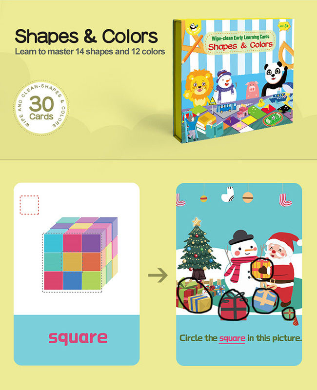 Early Learning Flashcards For 3 Year Olds , Mathematical Thinking Child Brain Games 2
