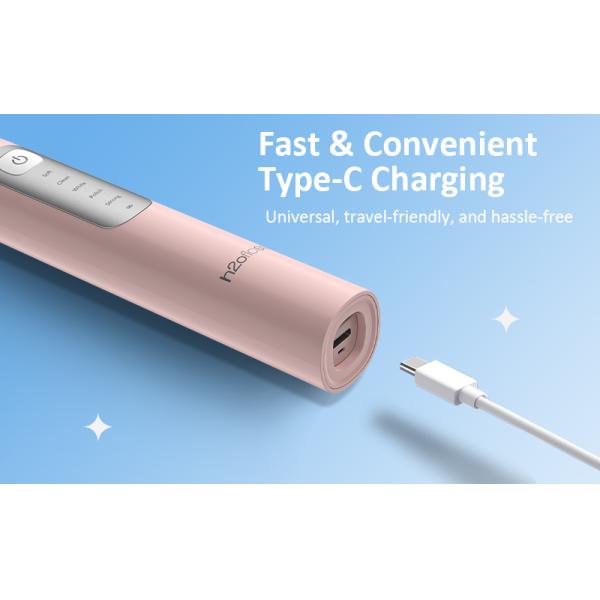 Slim Electric Toothbrush Adults Rechargeable 3 Brushing Modes 2 Minute Timer Black White Travel Battery Replacement