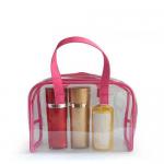 20*16*6 cm Custom Cosmetic Bags , Portable PVC Hanging Transparent Makeup Bag