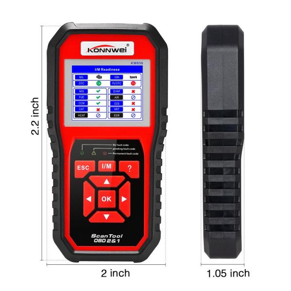 Cheap ABS Housing Automotive Diagnostic Tool Konnwei Kw850 Bosch Autel Launch Ancel Obd2 for sale