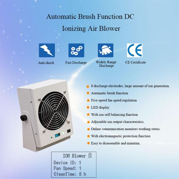 LED Display Auto Cleaning Ionizing Air Blower Desktop Antistatic Ion Fan