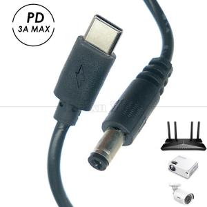 China PD Charging 3A 9V 12V 15V 20V USB Type C to DC 5.5x2.1mm Jack Adapter Converter Cable for Wifi Router Modem Projector Camera on sale