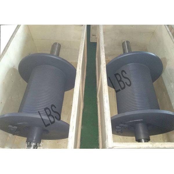 Big Wire Rope Winch Drum For Hoisting And Crane With Connection Shaft