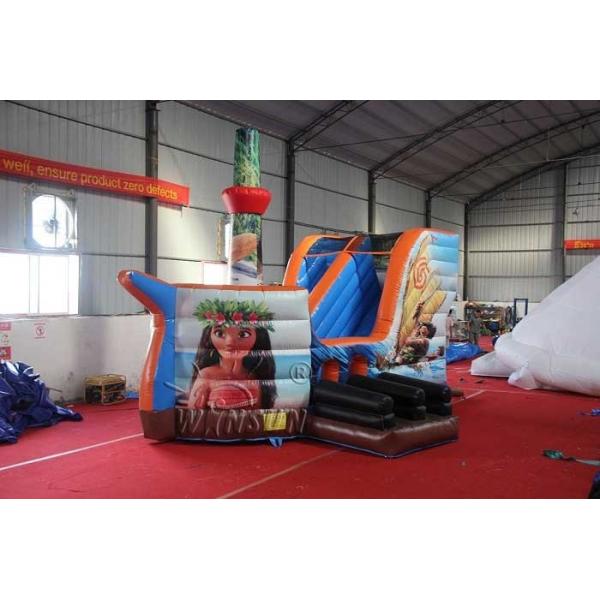 Ship Style Inflatable Dry Slide , Waterproof PVC Large Blow Up Slide