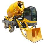 Mobile Cement Concrete Mixer Truck With Pump Small Mini Engine Roller 2.6 Cubic