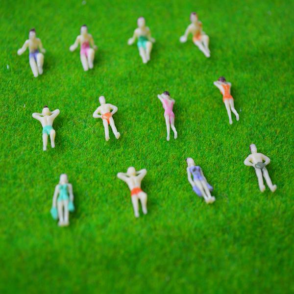 1:100 scale swimming colorful figures scale 2cm for architectural model materials