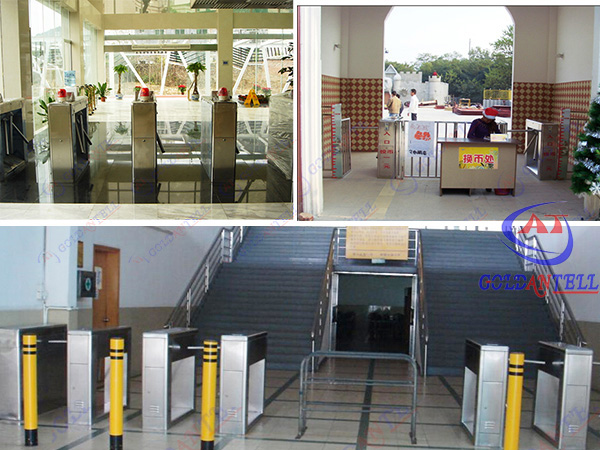 Stainless Steel Access Control System Tripod Turnstile Gate Pedestrian Speed Gate