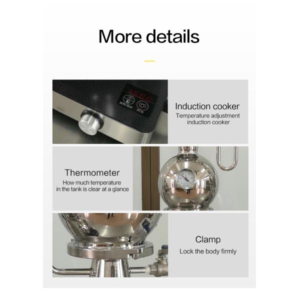 10L Ginseng Essential Oil Steam Distillation Machine for Vanilla Extract Customizable and Versatile