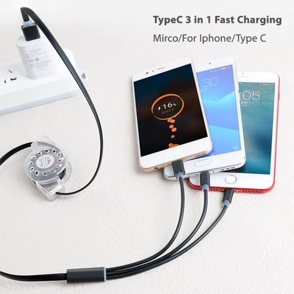 Universal Retractable Usb Charging Cable , Retractable Micro Usb Cable