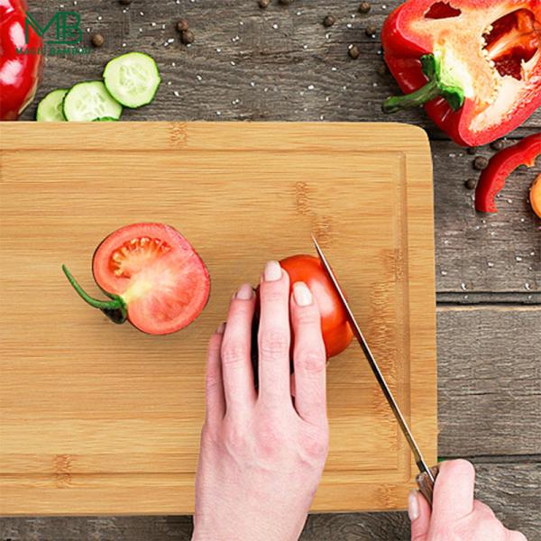 Bamboo Cutting And Serving Boards With Holder