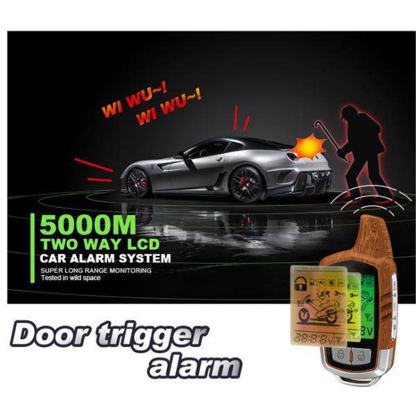 Two Way Engine Start Keyless Entry Alarm System For Cars With 3500m Control Distance