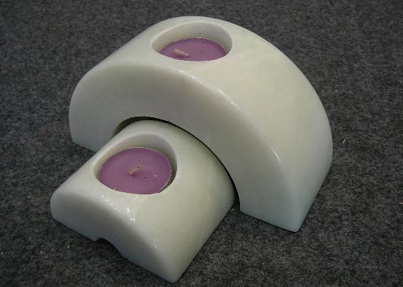 Cheap Set 2 Natural Stone Candle Holders Hand Made Material Solid Marble Material for sale