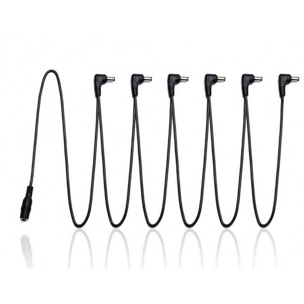 8 Way Daisy Chain AC DC Power Cable Right Angle For Guitar Effects Pedals