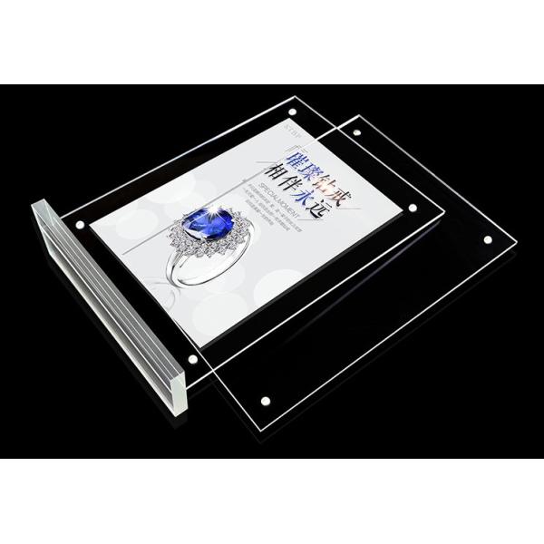 A4 A5 Clear Plastic Acrylic Sheet Table Display Stand Sign Holder 11x17