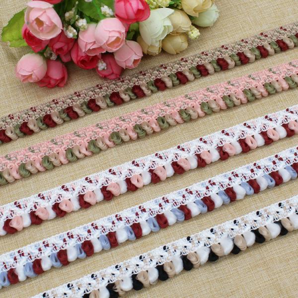 Cheap Recycled 2.3cm  Pearl Beaded Tassel Fringe Trim for sale