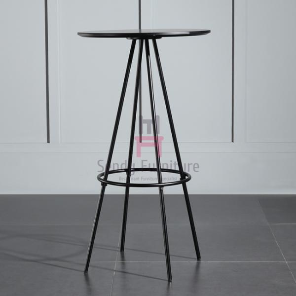 2ft Round Shape MDF High Table with footrest for restaruant & bar Use