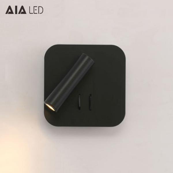 Modern bias light led headboard reading wall light 3W hotel bedside reading wall light