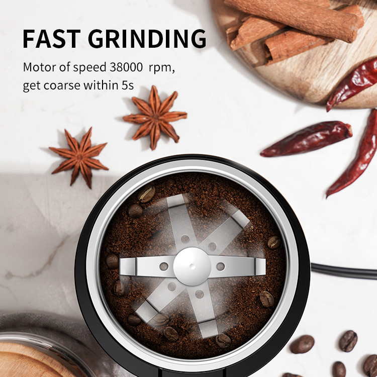 Portable Battery Operated Coffee Bean Grinder 200W Self Grinding Espresso Machine