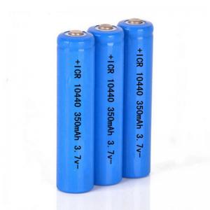 Best 3.7v 350mah AAA Rechargeable Battery ICR 10440 Lithium Ion Cell wholesale