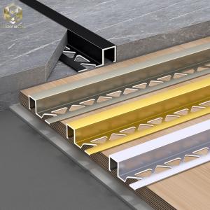 China Ceramic Tile Aluminium Edge Trim Profiles Extrusion Sections For Floor And Wall on sale