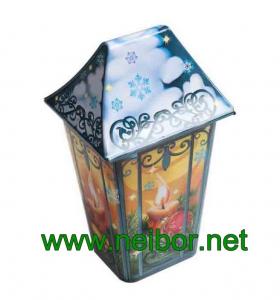 Best custom printing house shape tin box wholesale