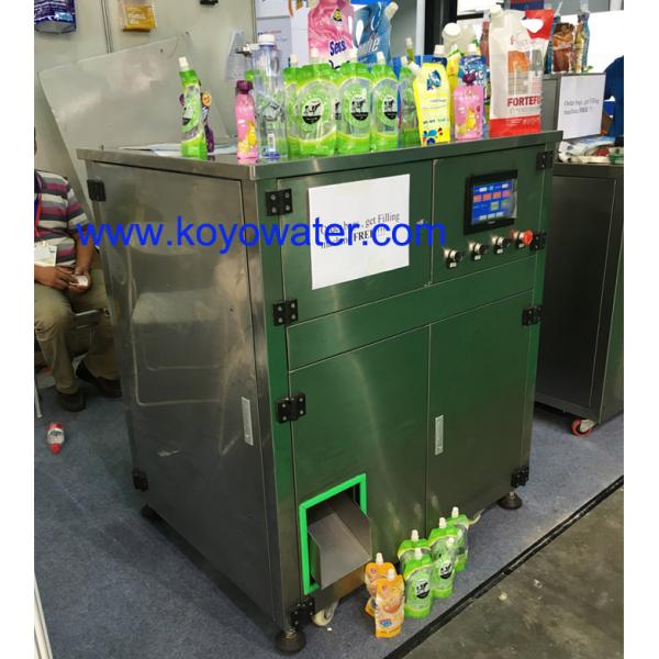 liquid milk juice water stand up retort spout pouch filling machine