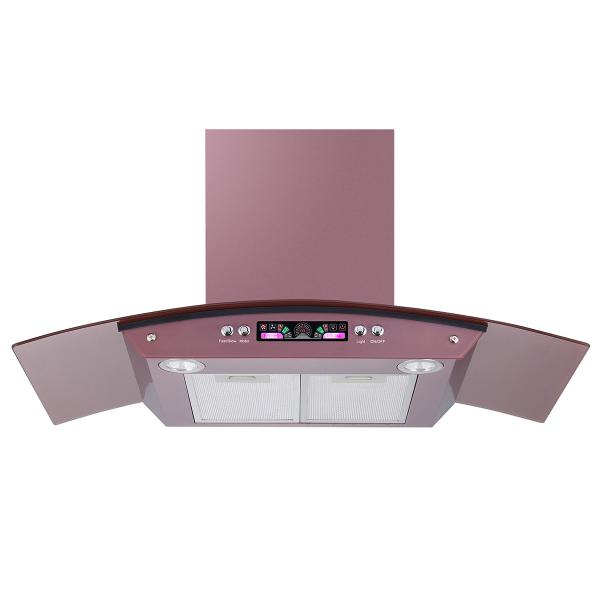 Cheap Recirculating Arc Glass Chimney Hood 36 Inch Stainless Steel for sale