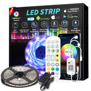 China DC12V 14.4W/M RGB LED Strip Light 5m length 24 Keys Remote Controller on sale