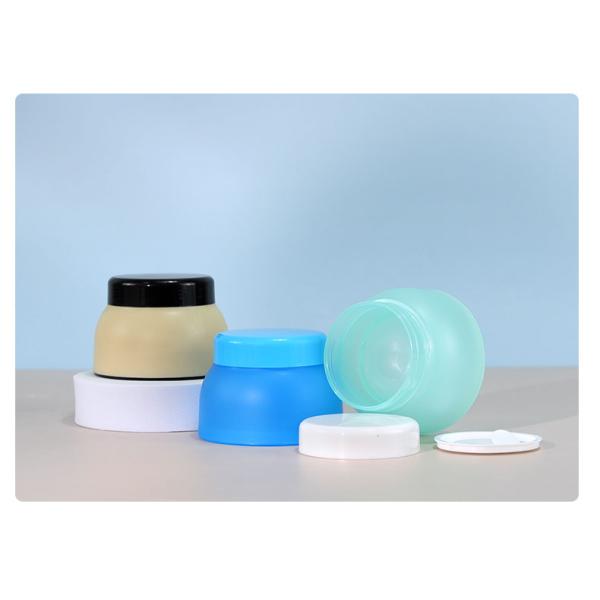 Empty PP Cosmetic Jars Transparent Wide Mouth Plastic Container With Lid