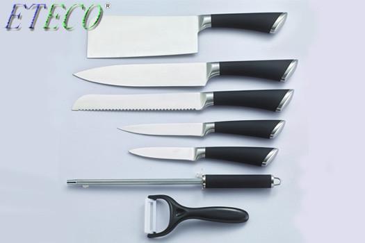Cheap High Grade 8 PCS 3Cr13Mov Stainless steel Hollow Handle Kitchen Knife Set for sale