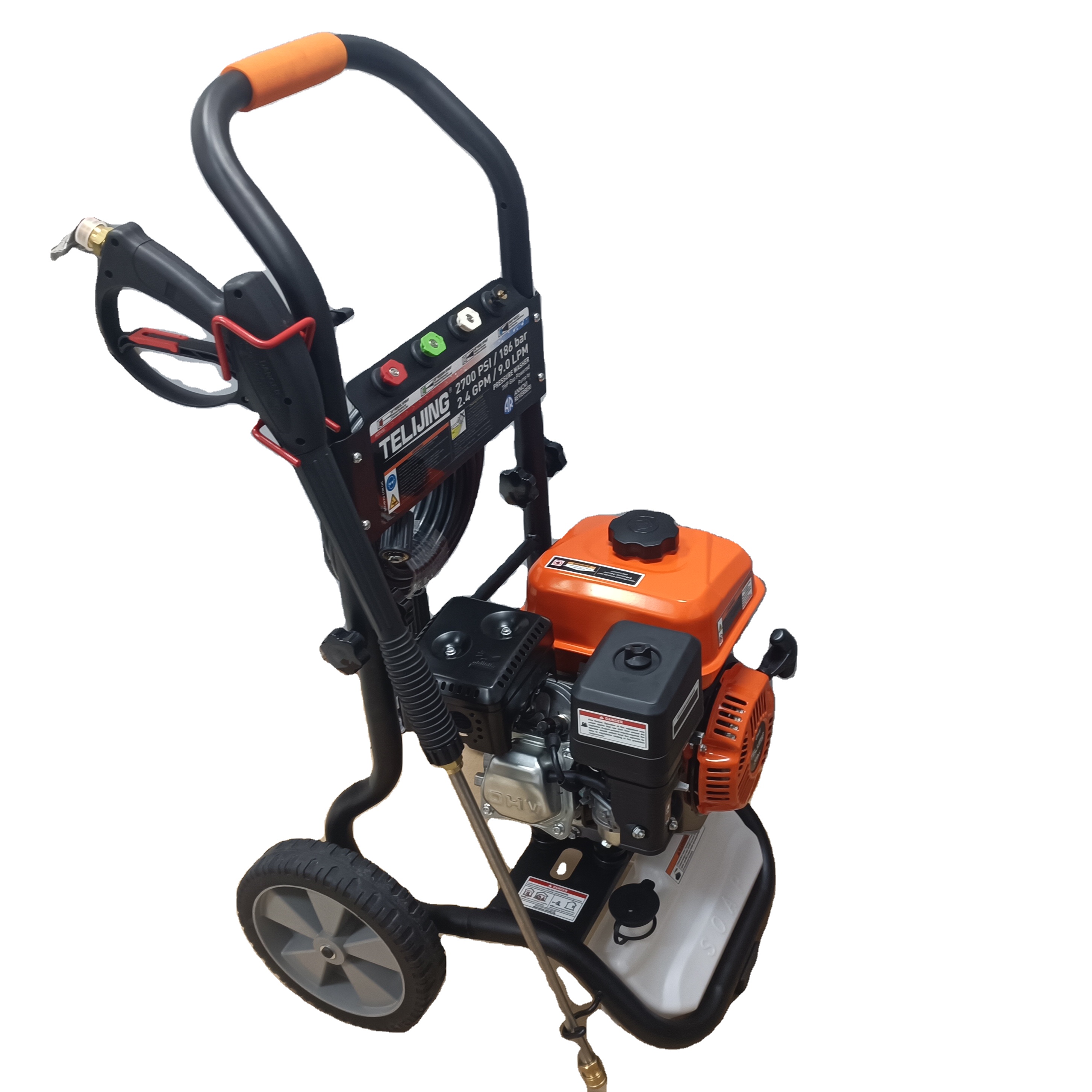 High Pressure Washing 3800PSI 4 Stroke Triplex Pump Gasoline Car Washing Machine 15HP