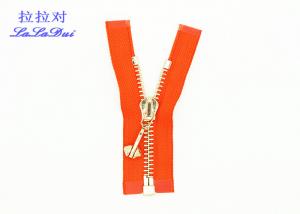 Best Gold Teeth Open End 36 Inch Metal Separating Zipper Semi - Auto Lock For Canvas wholesale
