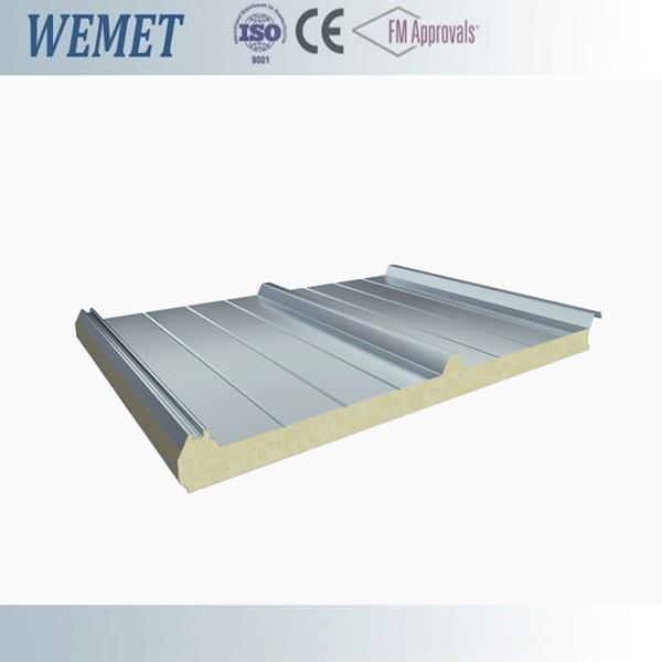 Cheap 1000MM width 50mm thick fire proof fast installation PIR sandwich roof panels for steel structure building for sale