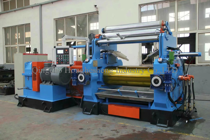 12mm Nip 21.8m/Min Open Mill Rubber Mixing Two Roll Rubber Mixer Machine
