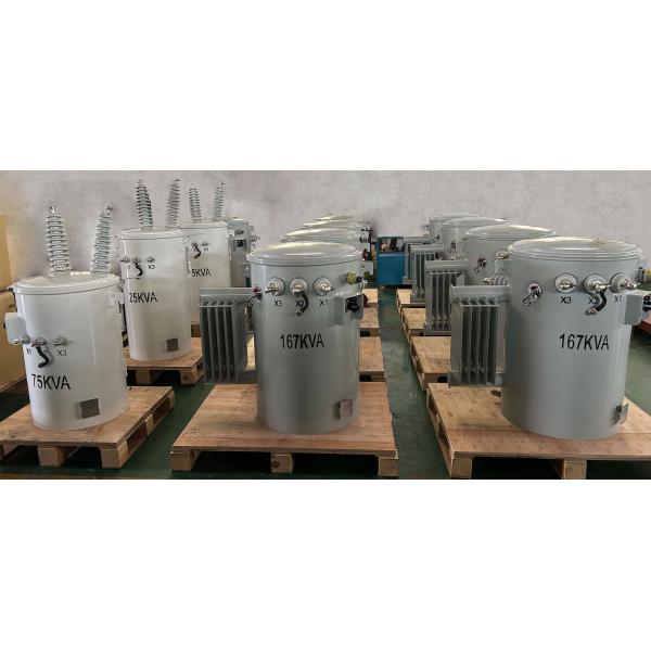 75kva Single Phase Electrical Pole Mounted Type Distribution Transformer 34500V To 240V