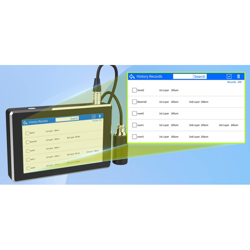 86216 Multilayer Ultrasonic Coating Thickness Gauge with Micron-Level Accuracy and High-Definition IPS Color Display