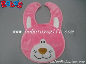 Best 13"Bandana Bibs Plush Pink Cat Baby Bibs wholesale