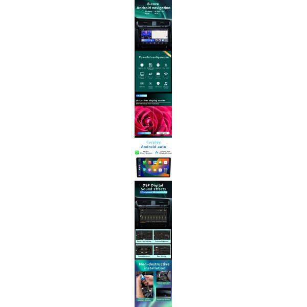 Universal Android CarPlay Car MP5 Navigator GPS Touch Screen Navigation Car Stereo