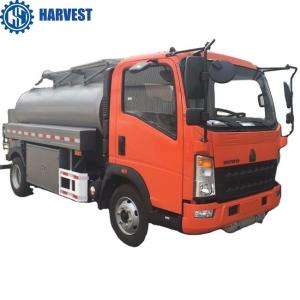 Best SINOTRUK HOWO 4x2 5000 Liters Refueling Tanker Truck With Pump Oil Dispenser wholesale