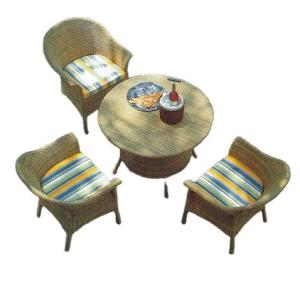 China Outdoor furniture set wicker rattan dining set patio furniture set cafe furniture dining table with chair---8033 on sale