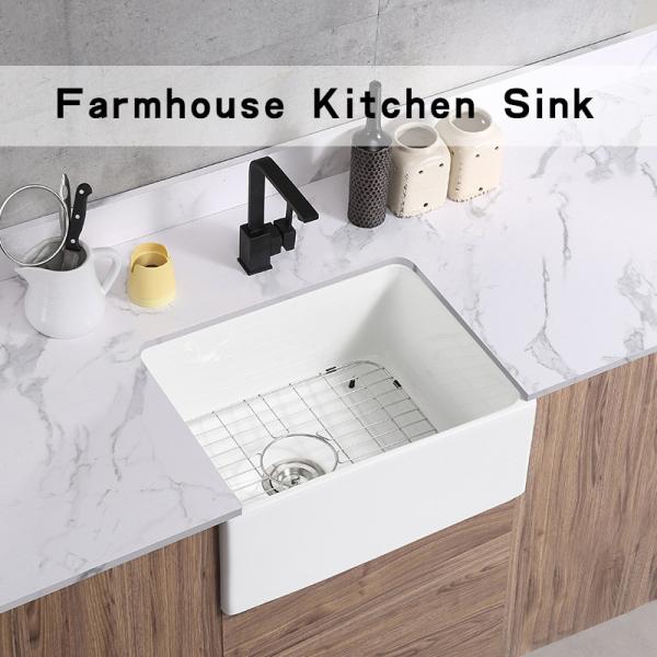 Cheap 24 Inch Farmhouse Kitchen Sink Fireclay Undermount Farmhouse Sink for sale