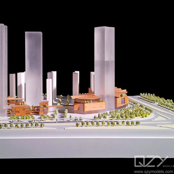 1/1000 Architectural Concept Model Commercial Complex City Scale Model Lightweight