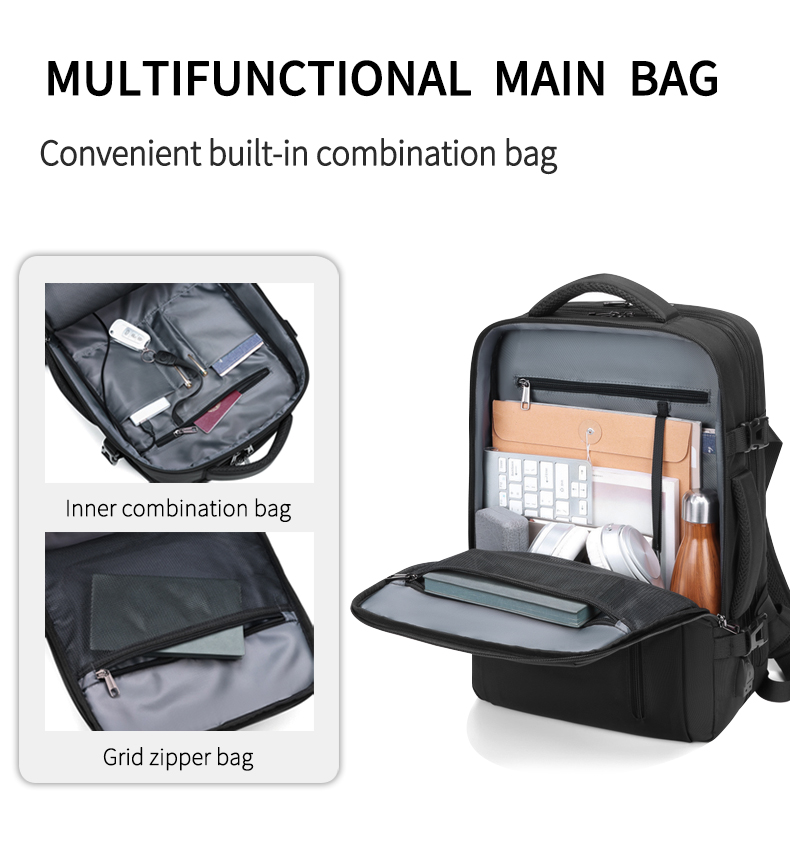 Factory wholesale New large capacity raincoat backpack business travel laptop backpack bag men